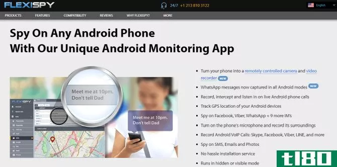 flexispy home page android spyware