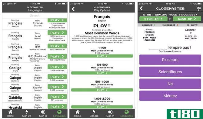 Clozemaster for iPhone