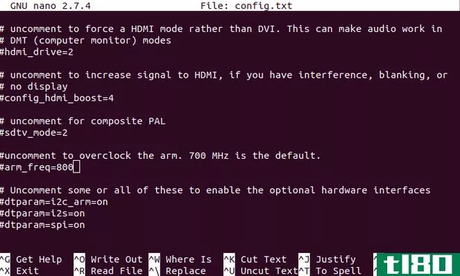 Edit config.txt on the Raspberry Pi