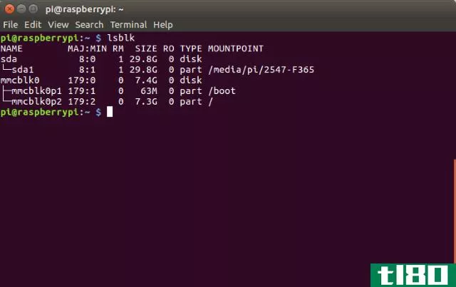 Linux Terminal Boot Raspberry Pi 3 With USB LSBLK Command