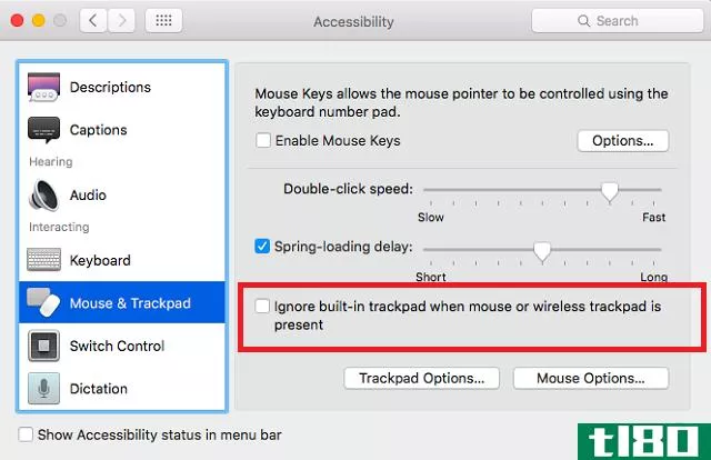 mac turn off trackpad settings
