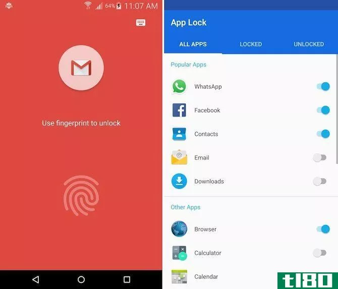 android fingerprint apps app lock