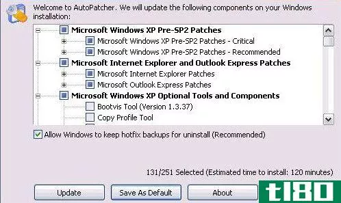 Windows AutoPatcher Screenshot