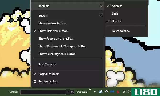 Windows Taskbar Toolbars