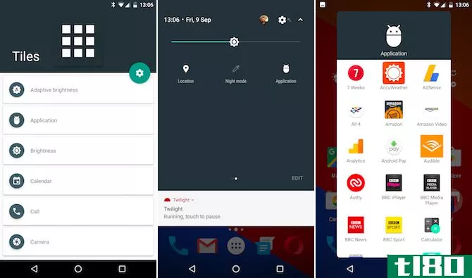 Android Nougat Tiles App