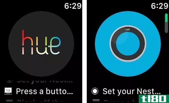 Hue and Nest Smart Watch Apps