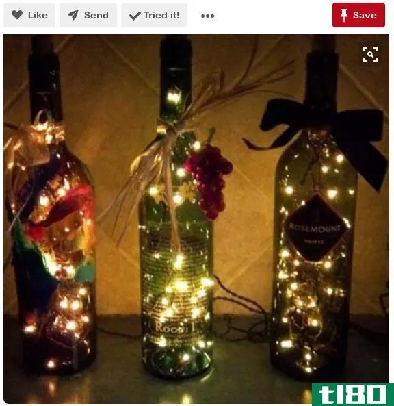 romantic wine bottle lights