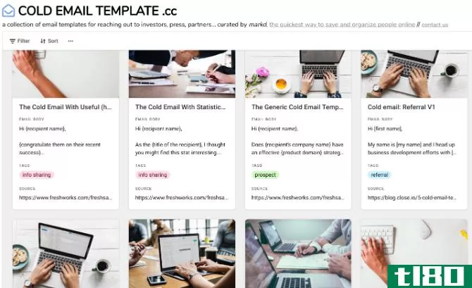 Cold Email Template has 40 free templates to send cold emails for career growth