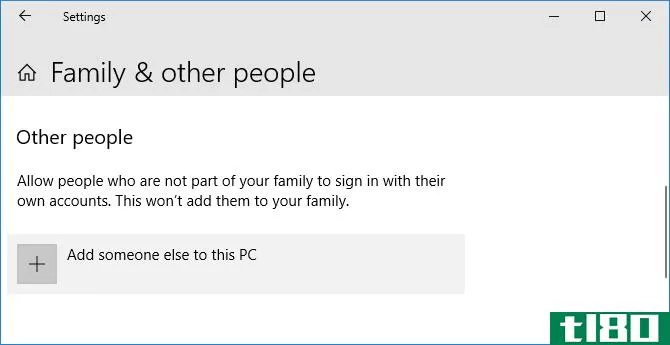 Add a new Windows 10 user account