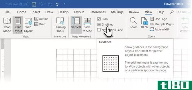 View Gridlines in Microsoft Word