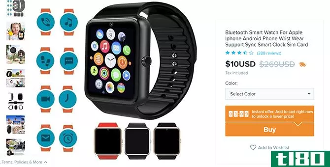 Wish Shopping Smartwatch
