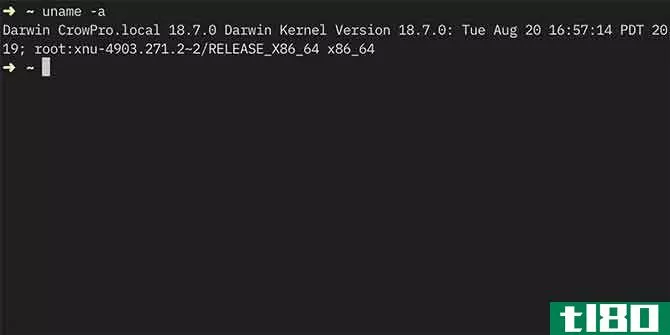 Darwin kernel info in macOS