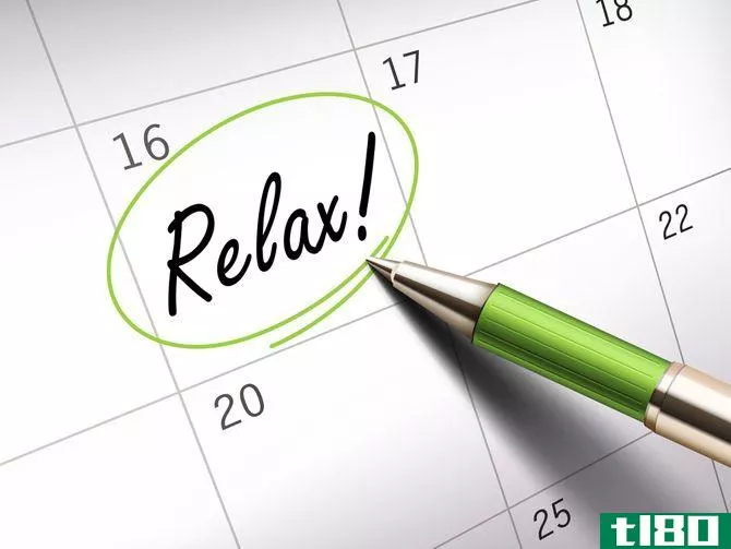 Relax on Calendar Schedule