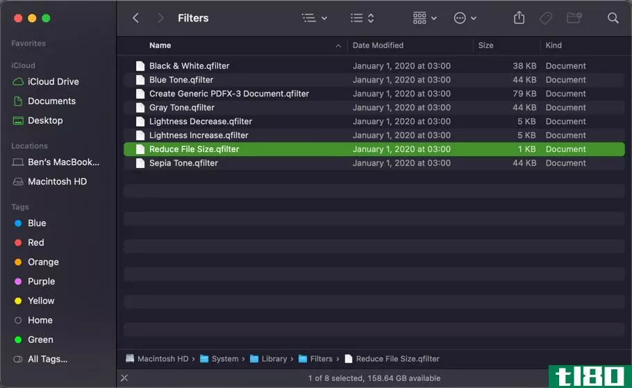 Reduce File Size Filter Mac