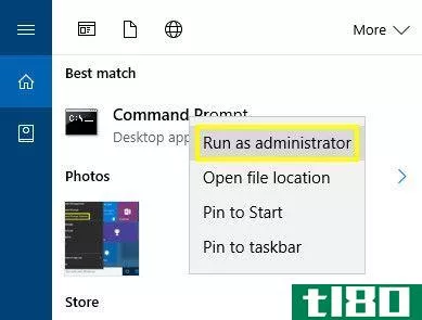 Run Command Prompt as Admin Screenshot