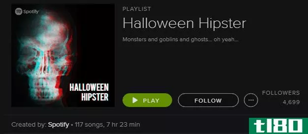 Spotify Playlist -- Halloween Hipster