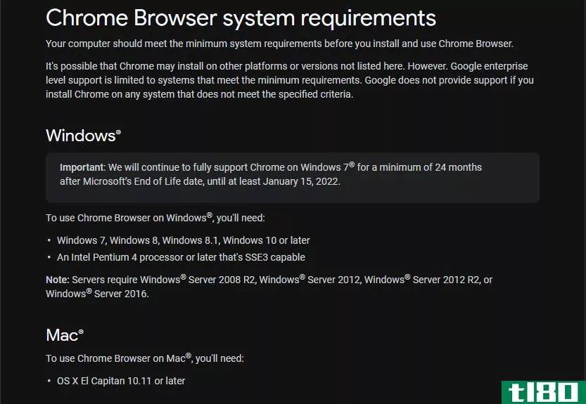 Chrome System Requirements 2021