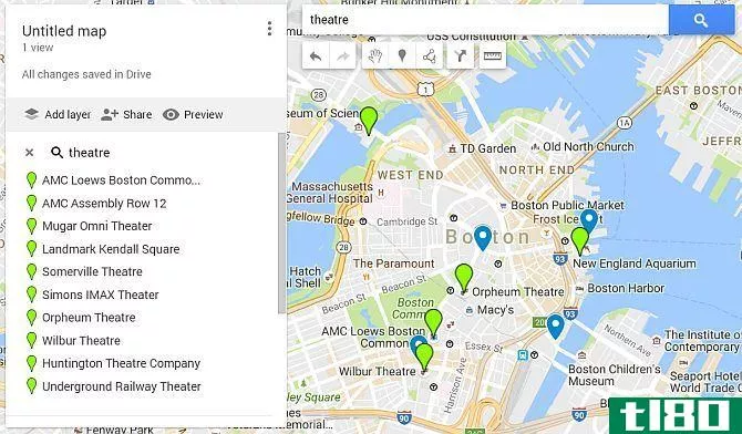 Google Maps Layer Theaters