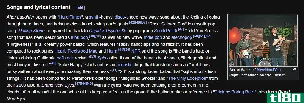 Wikipedia Song Lyric Meanings Paramore
