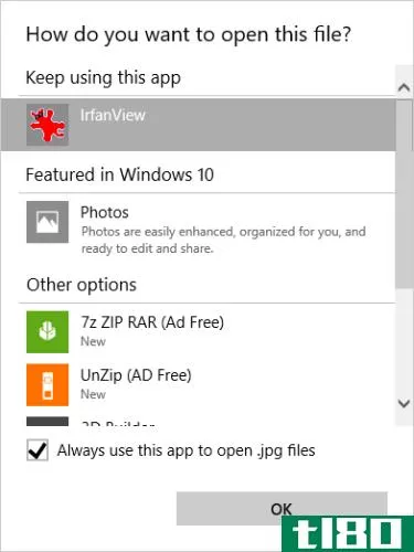 Windows 10 File Type Association