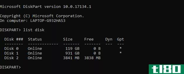Find a list of disks connected to your system