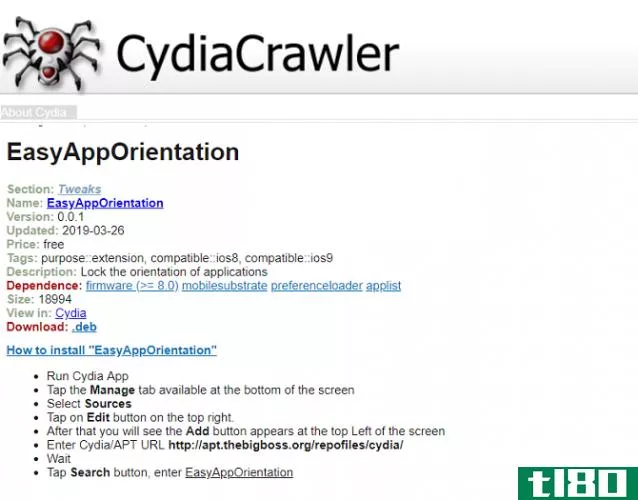 cydiacrawler app rotate listing