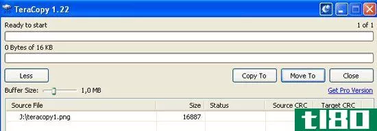 This is a screen capture of one of the best the Windows programs for copying files. It's called TeraCopy.