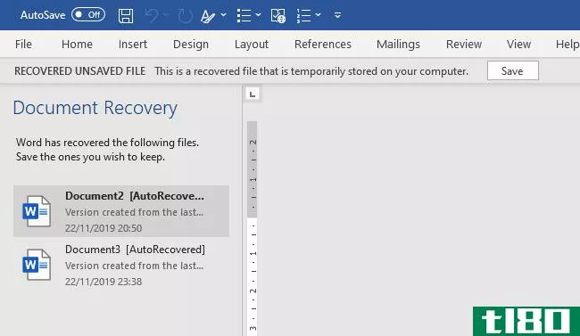 Microsoft office 2019 document recovery