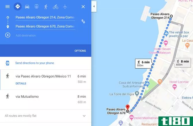 google maps directi*** desktop