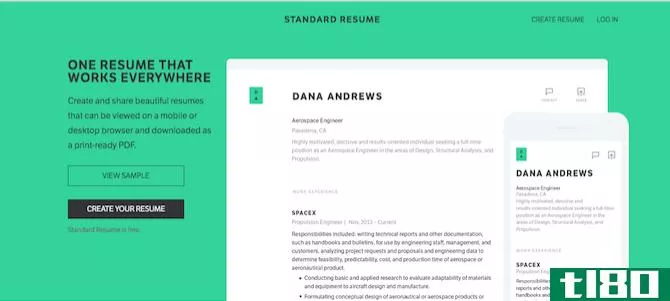 Resume Tool -- Standard Resume