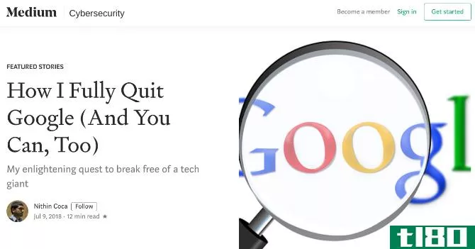 Read Nithin Coca's Medium essay on how he quit google and his experiences after living without google for a year