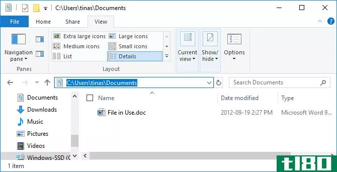 Find file path in Windows File Explorer.