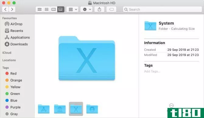 Mac System files folder shown in Finder