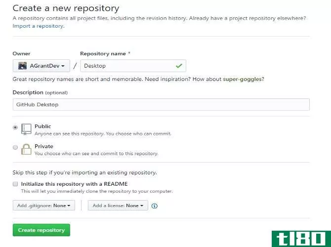 New GitHub Repository for GitHub Desktop