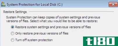 Turn on system protection in Windows 7
