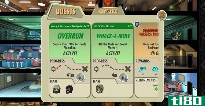 fallout shelter quests