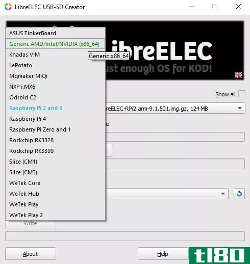 Select a platform for your LibreELEC download