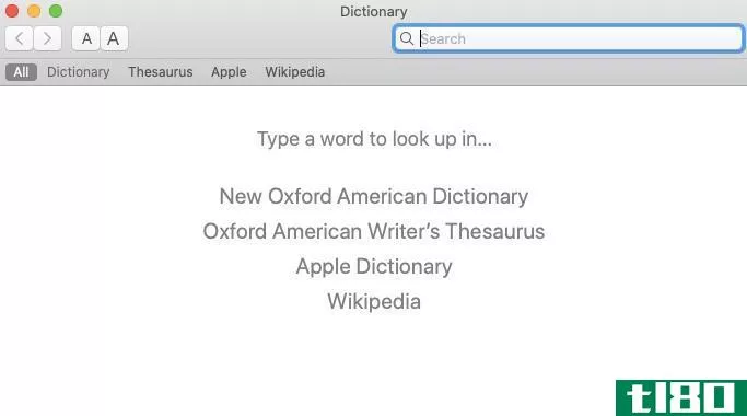 mac dictionary overview