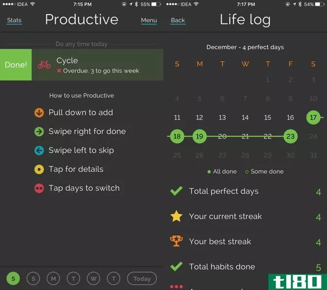 resolution iphone apps productive checking in