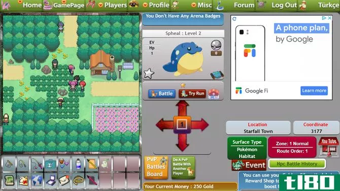 Pokemon Pets Browser MMO Game