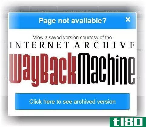 Wayback Machine Chrome extension