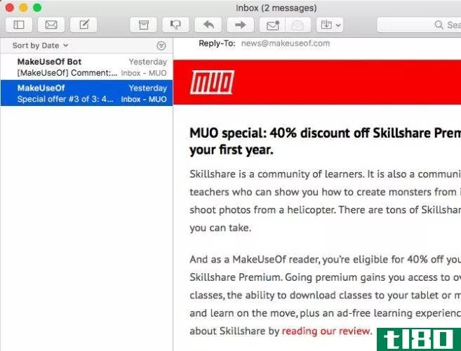 Mac Mail -- New Look