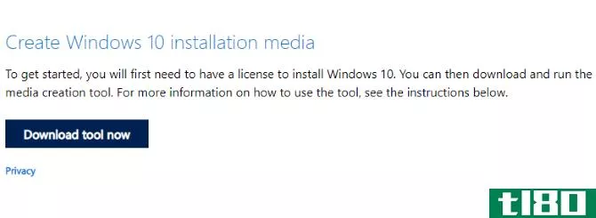 Download the Windows 10 installation media