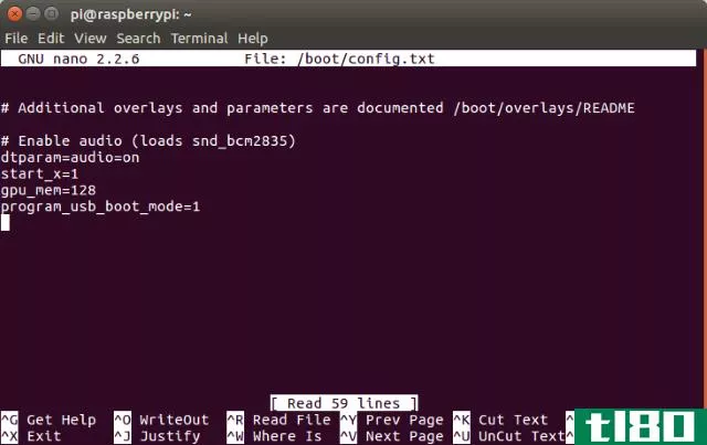 Linux Terminal Boot Raspberry Pi 3 With USB Nano Edit