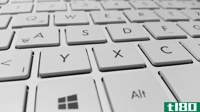 A Windows laptop keyboard