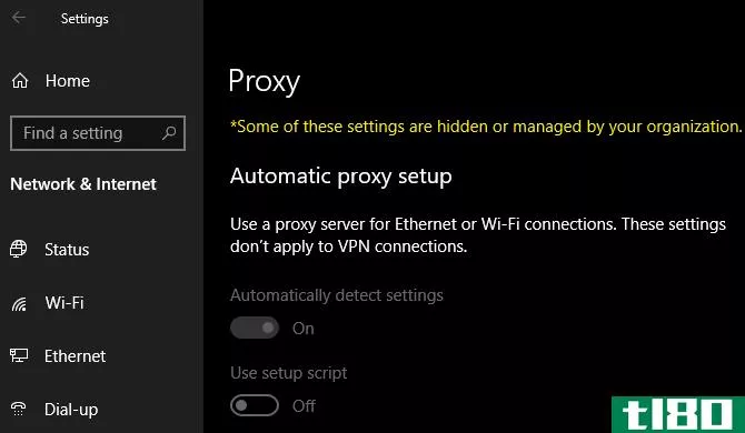 Windows Proxy Settings Blocked