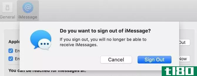 Signing out of iMessage on macOS