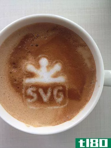SVG Spelled in Coffee Foam