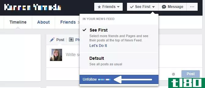 Facebook See First menu