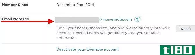 Email Notes to Evernote